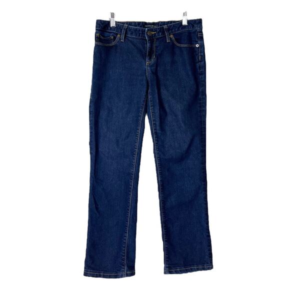 Banana Republic Straight Leg Crop Jeans Dark Wash Mid Rise Women’s Size 4/26 - Picture 1 of 6